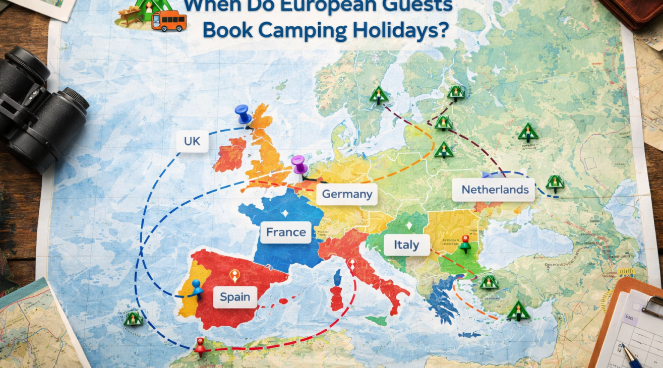 When Do European Guests Book Camping Holidays?
