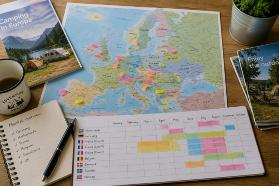 European travel calendar influencing campsite holiday bookings